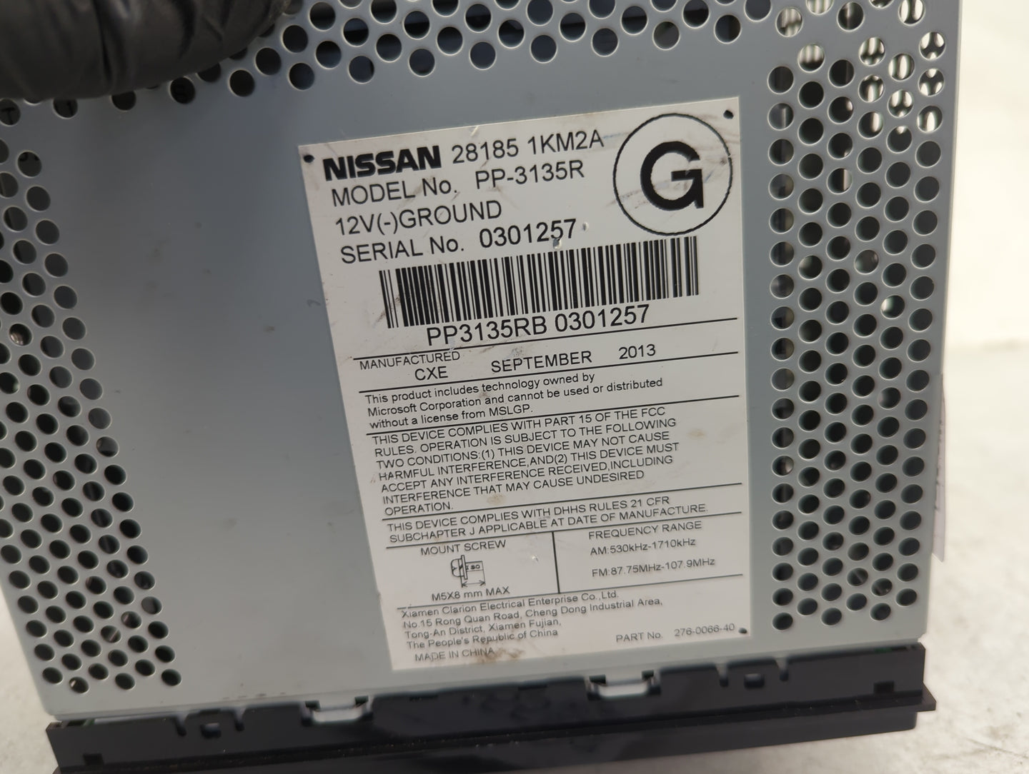 2011-2014 Nissan Juke Radio AM FM Cd Player Receiver Replacement P/N:281851KM2A PP-3135R Fits Fits 2011 2012 2013 2014 OEM U