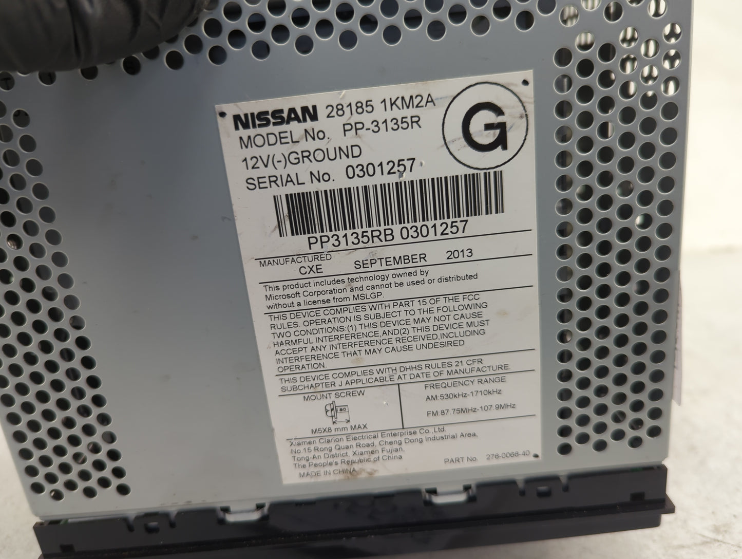 2011-2014 Nissan Juke Radio AM FM Cd Player Receiver Replacement P/N:281851KM2A PP-3135R Fits Fits 2011 2012 2013 2014 OEM U