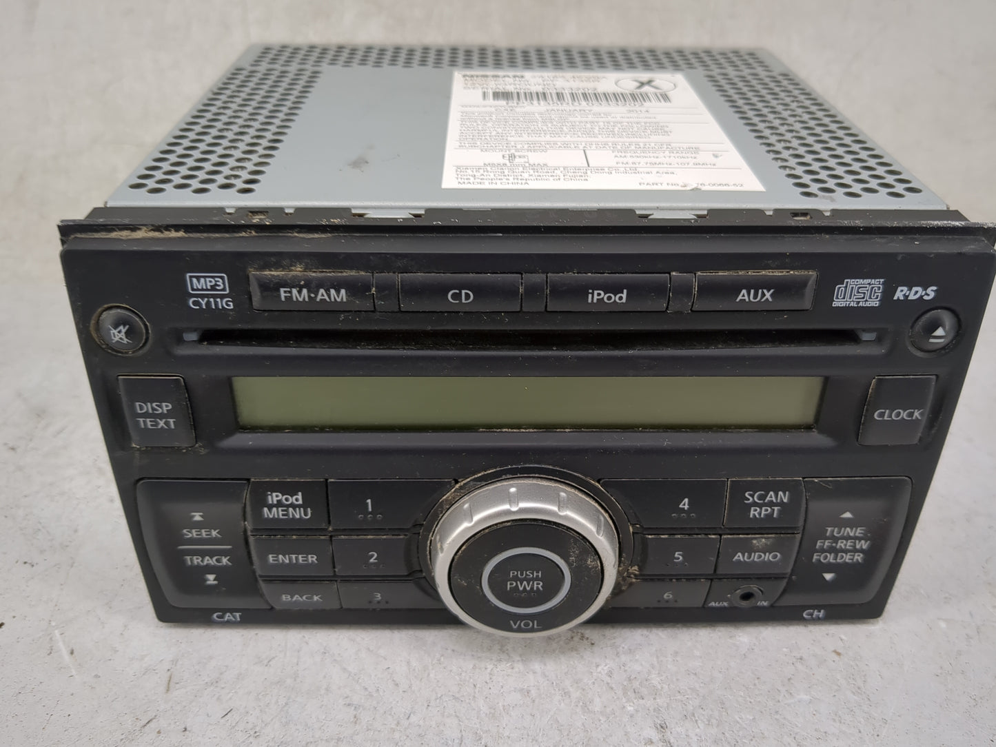 2014 Nissan Juke Radio AM FM Cd Player Receiver Replacement P/N:28185 4FV0A PP-3135R, 276-0066-52 Fits OEM Used Auto Parts -