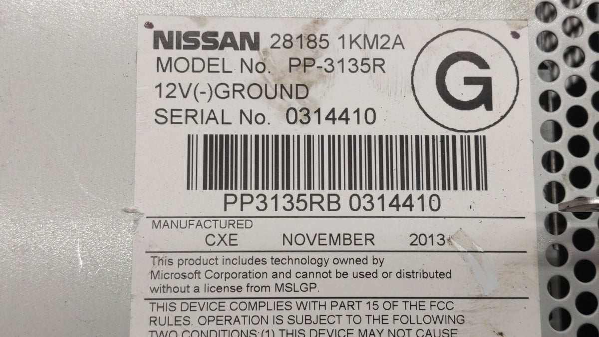 2011-2014 Nissan Juke Am Fm Cd Player Radio Receiver 228155 - Oemusedautoparts1.com