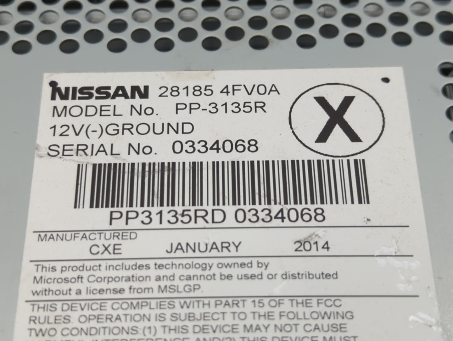 2014 Nissan Juke Radio AM FM Cd Player Receiver Replacement P/N:28185 4FV0A Fits OEM Used Auto Parts - Oemusedautoparts1.com