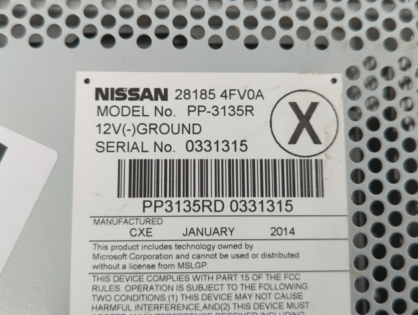 2014-2014 Nissan Juke Am Fm Cd Player Radio Receiver - Oemusedautoparts1.com