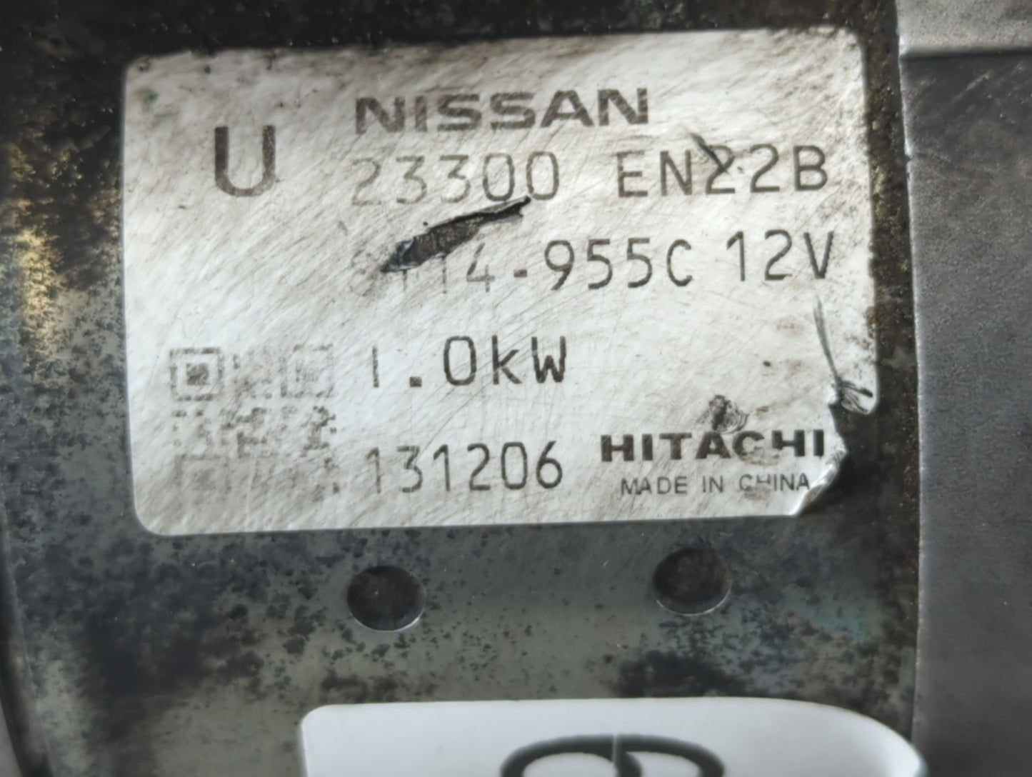 2013-2017 Nissan Juke Car Starter Motor Solenoid OEM P/N:S114-955C 12V 23300 EN22B Fits OEM Used Auto Parts - Oemusedautopar