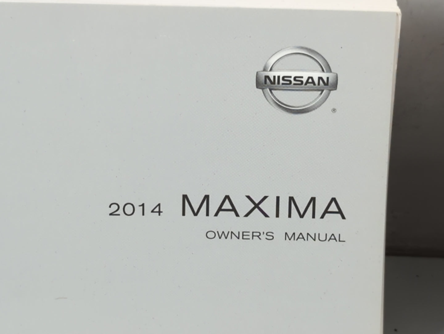 2014 Nissan Maxima Owners Manual Book Guide P/N:OM14E 0A35U0 OEM Used Auto Parts - Oemusedautoparts1.com