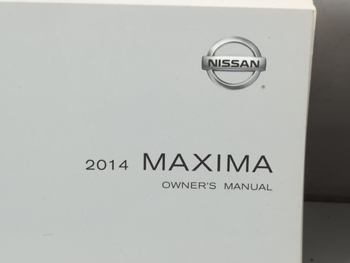 2014 Nissan Maxima Owners Manual Book Guide P/N:OM14E 0A35U0 OEM Used Auto Parts - Oemusedautoparts1.com