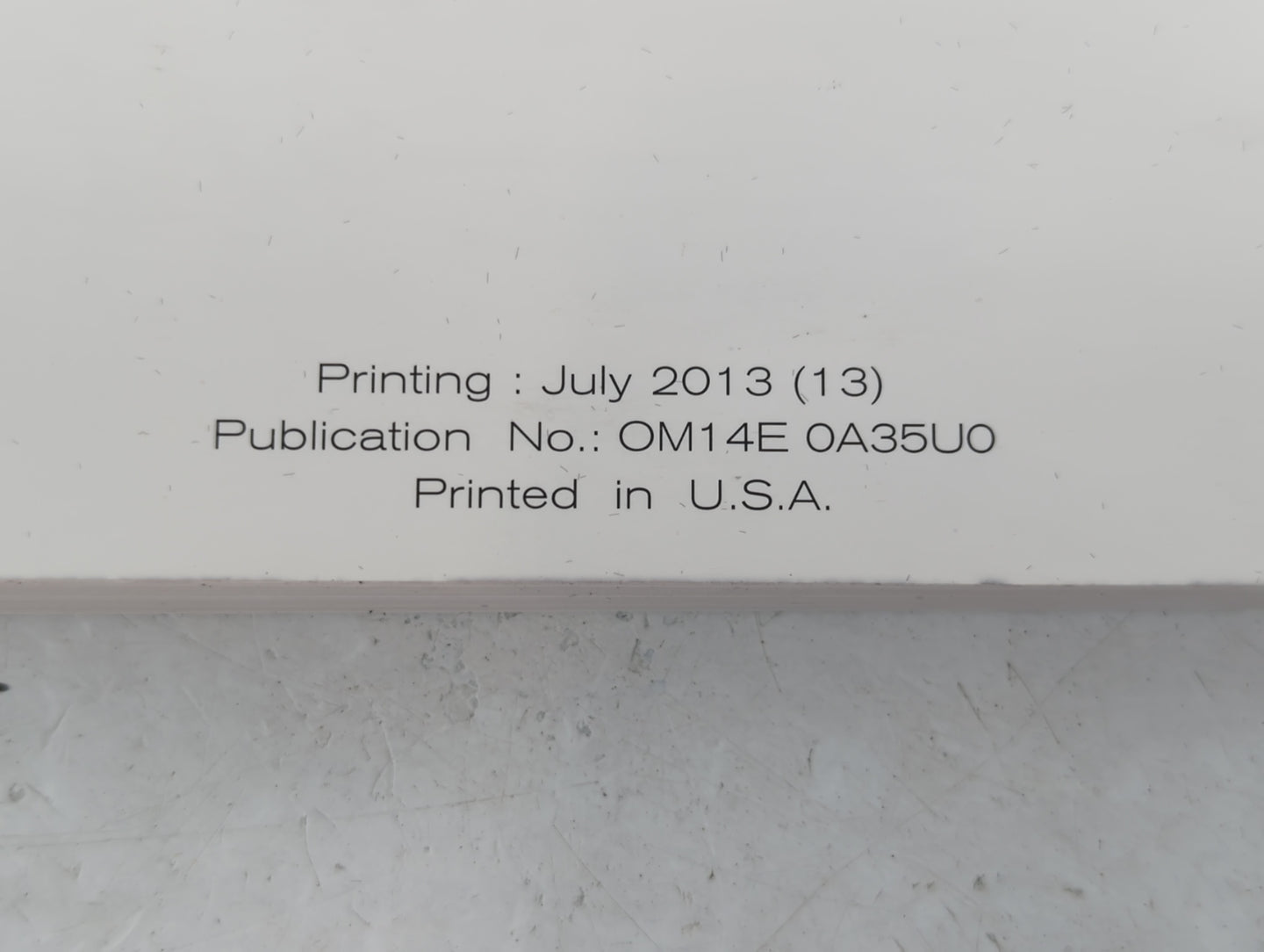 2014 Nissan Maxima Owners Manual Book Guide P/N:OM14E 0A35U0 OEM Used Auto Parts - Oemusedautoparts1.com