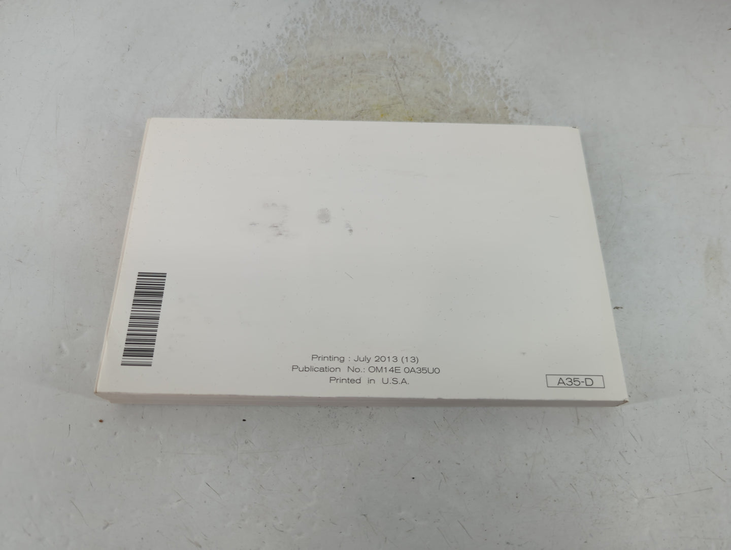 2014 Nissan Maxima Owners Manual Book Guide P/N:OM14E 0A35U0 OEM Used Auto Parts - Oemusedautoparts1.com