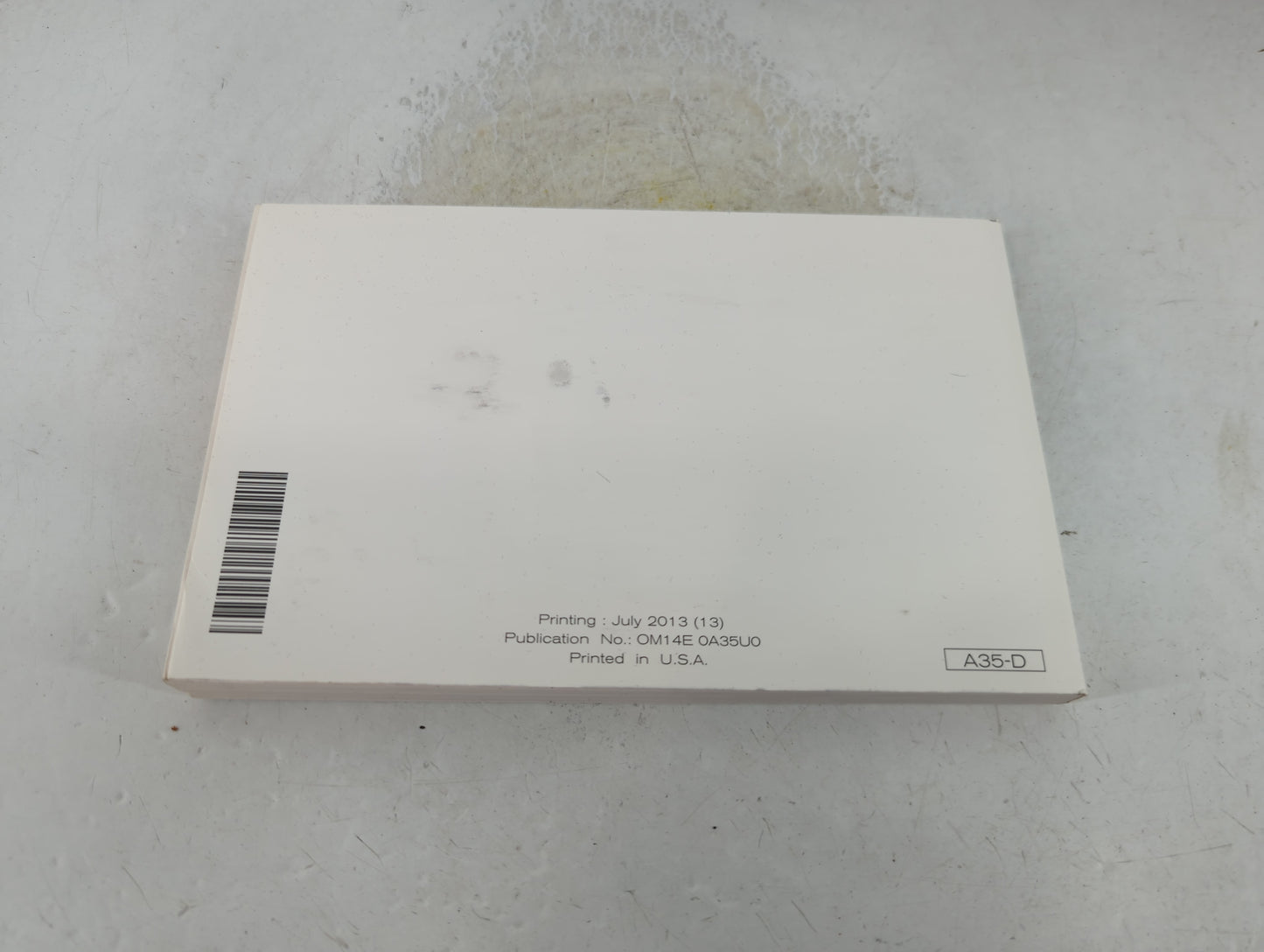 2014 Nissan Maxima Owners Manual Book Guide P/N:OM14E 0A35U0 OEM Used Auto Parts - Oemusedautoparts1.com