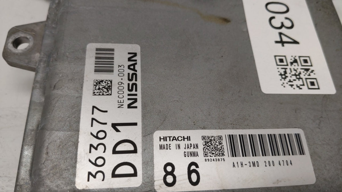 2014 Nissan Maxima PCM Engine Control Computer ECU ECM PCU OEM P/N:NEC009-003 A1H-3MD OEM Used Auto Parts - Oemusedautoparts