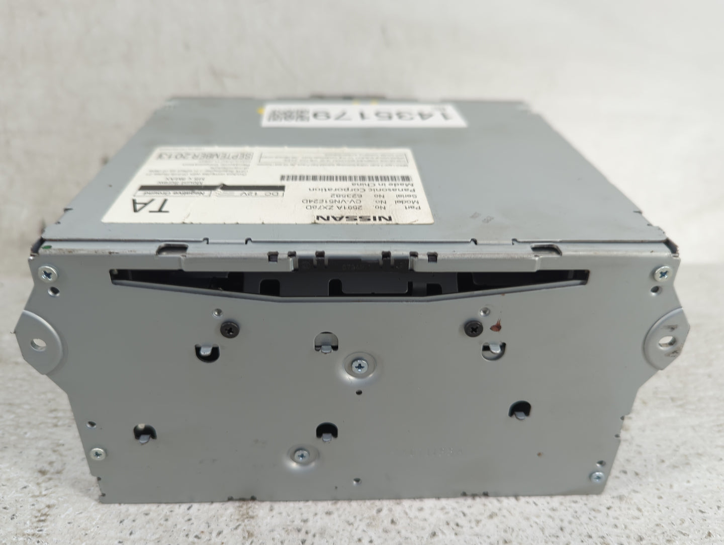 2014 Nissan Maxima Radio AM FM Cd Player Receiver Replacement P/N:2591A ZX78D CV-VN51E24D Fits OEM Used Auto Parts - Oemused