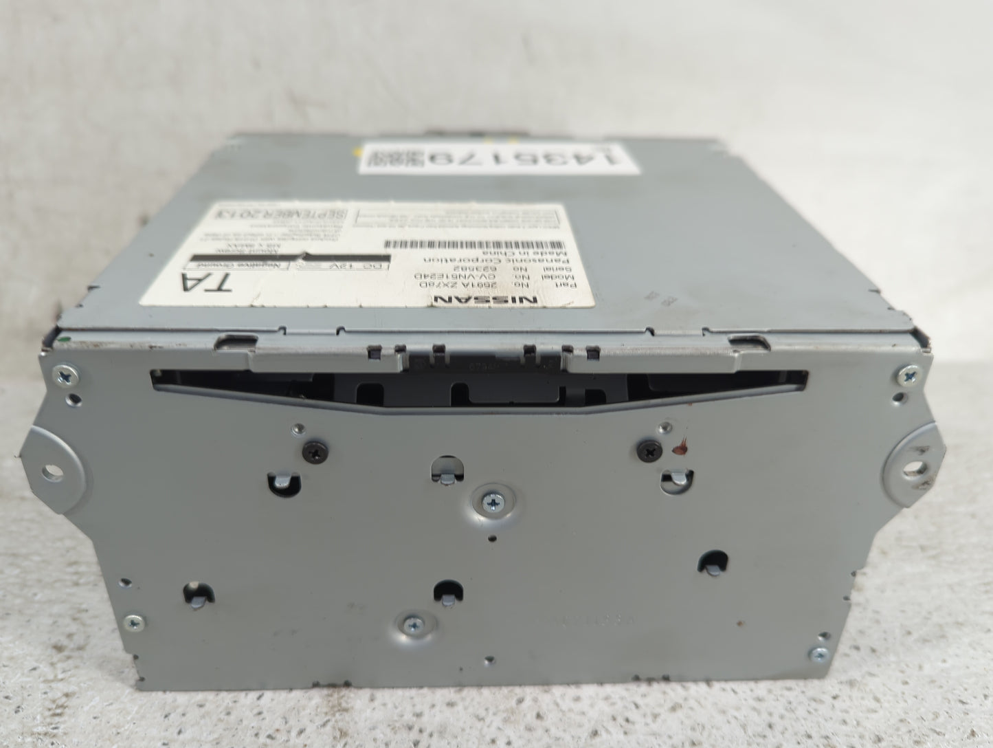 2014 Nissan Maxima Radio AM FM Cd Player Receiver Replacement P/N:2591A ZX78D CV-VN51E24D Fits OEM Used Auto Parts - Oemused