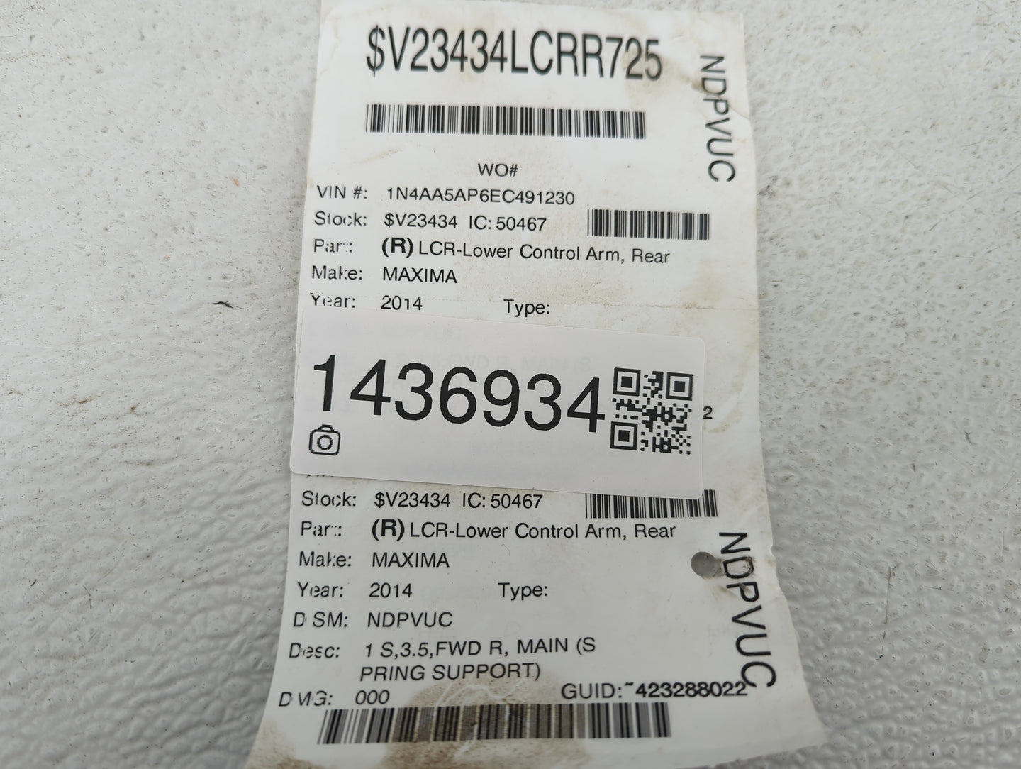 2012-2014 Nissan Maxima Information Display Screen - Oemusedautoparts1.com