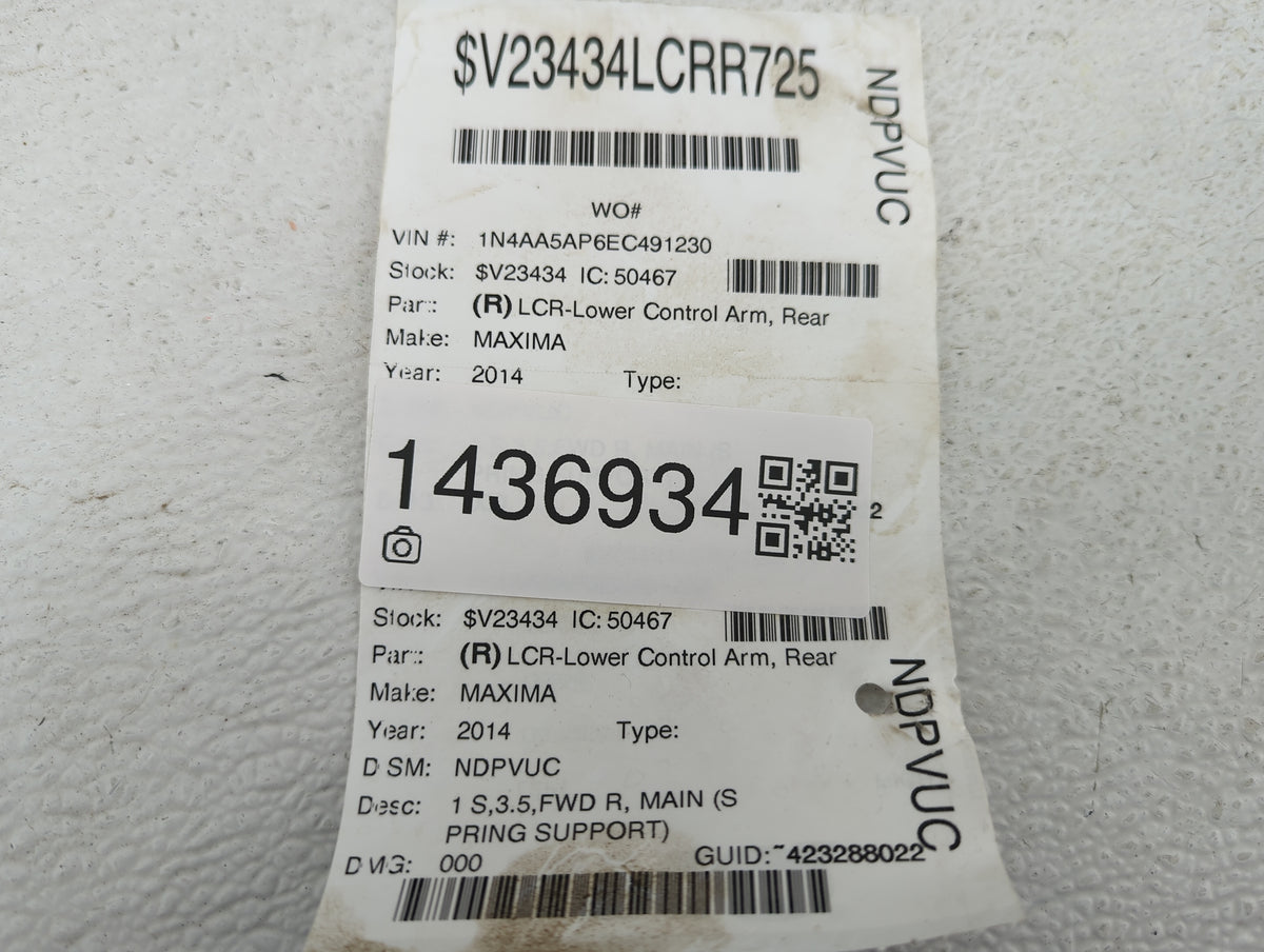 2012-2014 Nissan Maxima Information Radio Display Screen 1436934 - Oemusedautoparts1.com