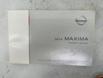 2014 Nissan Maxima Owners Manual Book Guide P/N:OM14E 0A35U0 MB14E NALLU3 OEM Used Auto Parts - Oemusedautoparts1.com