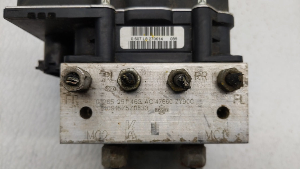 2014 Nissan Maxima Anti-Lock Brake ABS Pump Module Actuator OEM P/N:47660-ZY90C Fits OEM Used Auto Parts - Oemusedautoparts1