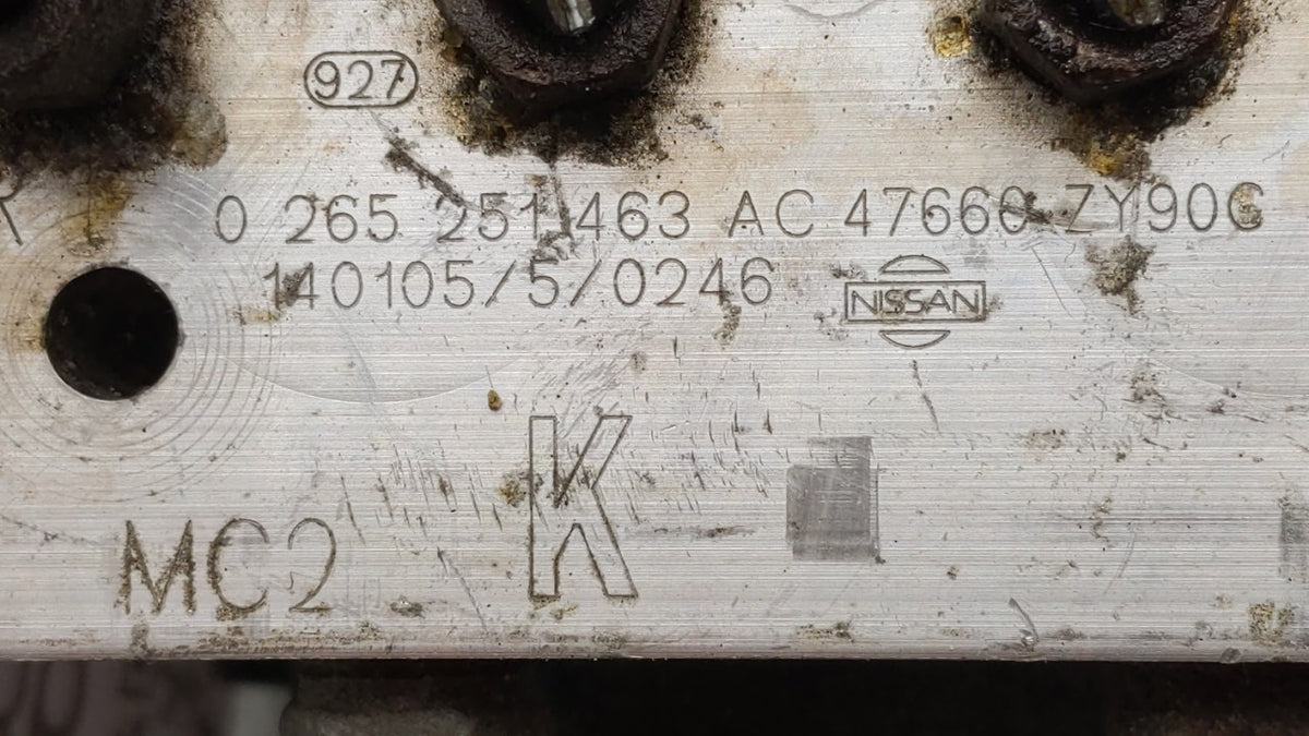 2014 Nissan Maxima Anti-Lock Brake ABS Pump Module Actuator OEM P/N:47660 ZY90C Fits OEM Used Auto Parts - Oemusedautoparts1