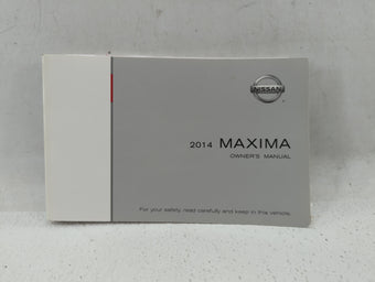 compare product 2014 Nissan Maxima Owners Manual Book Guide P/N:OM14E OA35UO OEM Used Auto Parts