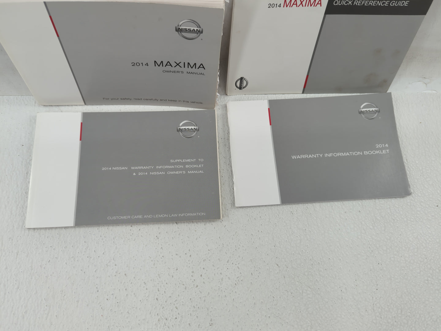 2014 Nissan Maxima Owners Manual Book Guide P/N:OM14E OA35UO OEM Used Auto Parts - Oemusedautoparts1.com