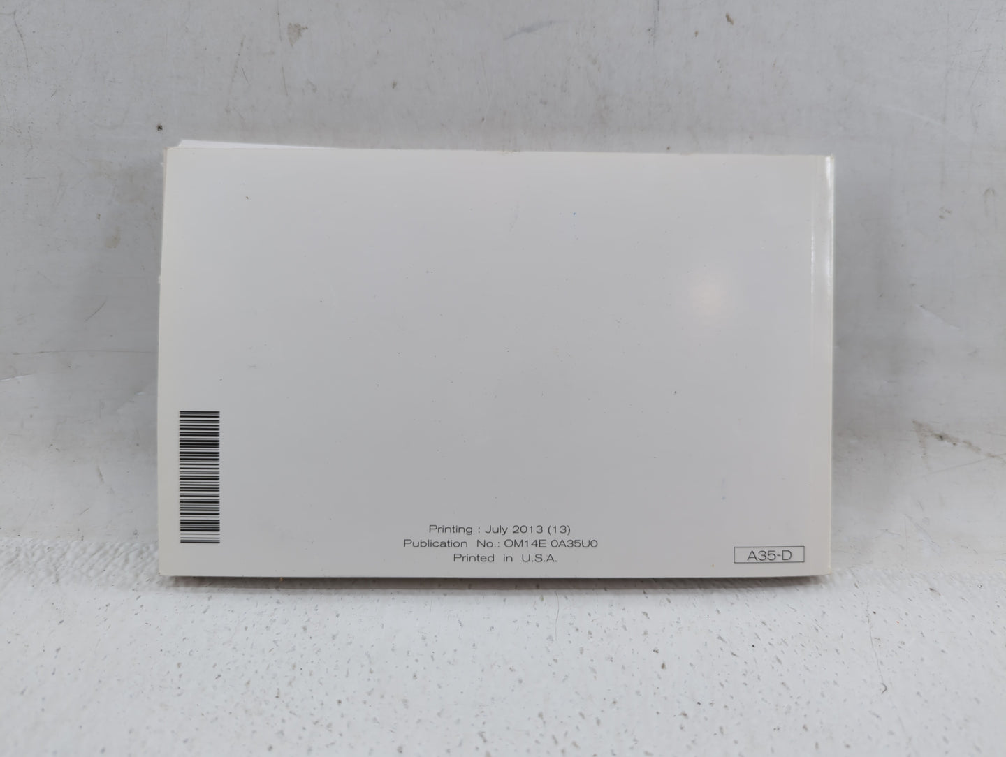 2014 Nissan Maxima Owners Manual Book Guide P/N:OM14E OA35UO OEM Used Auto Parts - Oemusedautoparts1.com