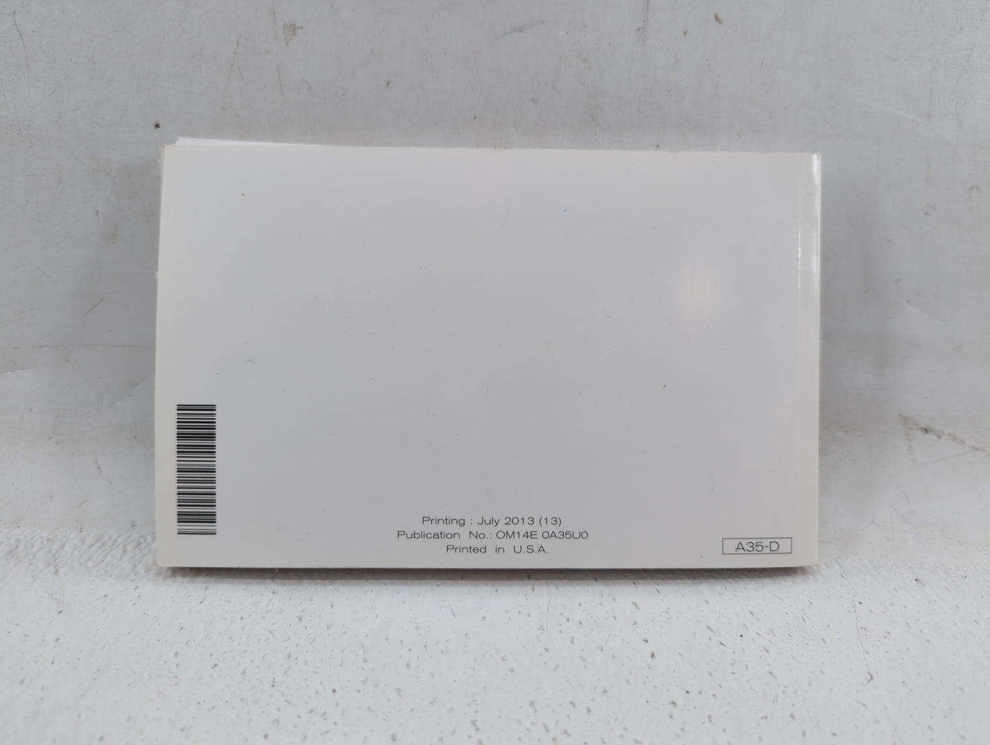 2014 Nissan Maxima Owners Manual Book Guide P/N:OM14E OA35UO OEM Used Auto Parts - Oemusedautoparts1.com