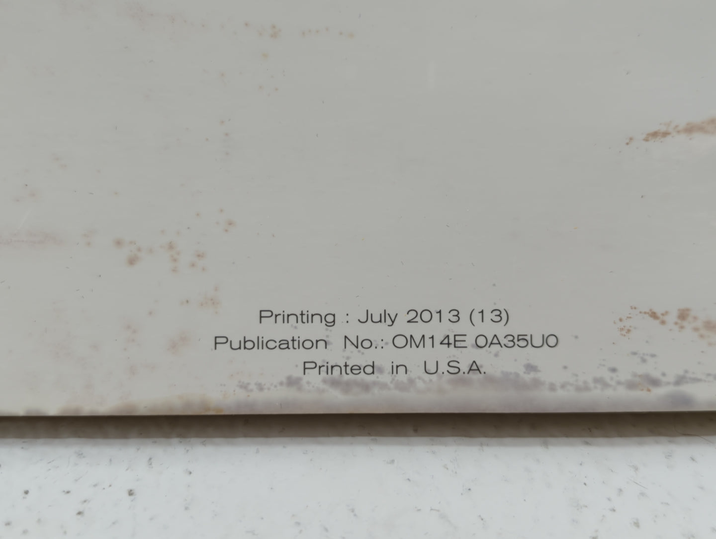 2014 Nissan Maxima Owners Manual Book Guide P/N:OM14E OA35U0 OEM Used Auto Parts - Oemusedautoparts1.com