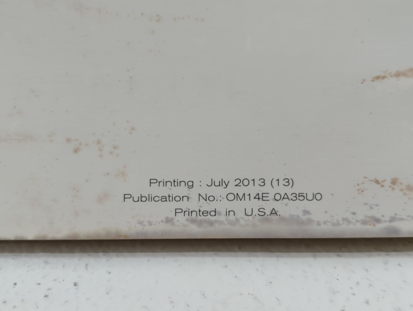 2014 Nissan Maxima Owners Manual Book Guide P/N:OM14E OA35U0 OEM Used Auto Parts - Oemusedautoparts1.com