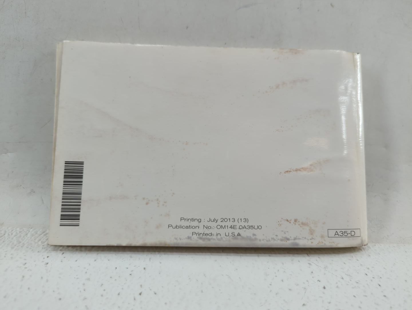 2014 Nissan Maxima Owners Manual Book Guide P/N:OM14E OA35U0 OEM Used Auto Parts - Oemusedautoparts1.com