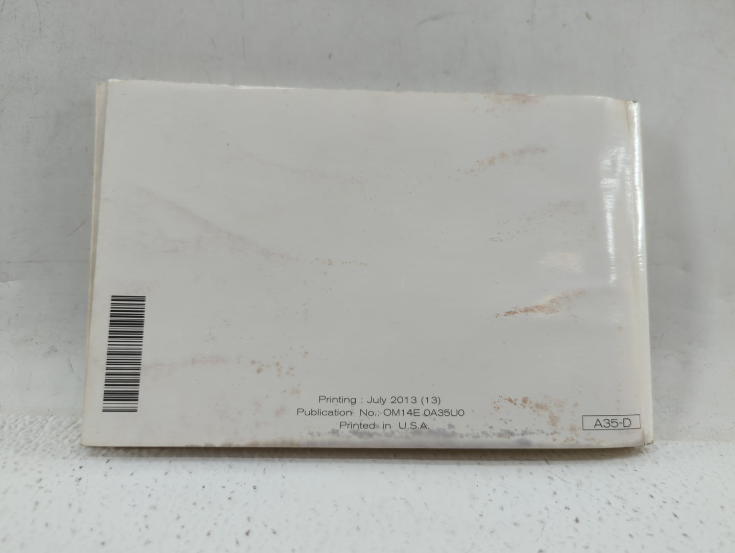 2014 Nissan Maxima Owners Manual Book Guide P/N:OM14E OA35U0 OEM Used Auto Parts - Oemusedautoparts1.com