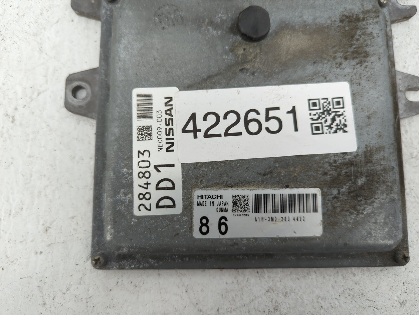2014 Nissan Maxima PCM Engine Control Computer ECU ECM PCU OEM P/N:284803 NEC009-003, A1H-3MD, NEC005-070 Fits OEM Used Auto