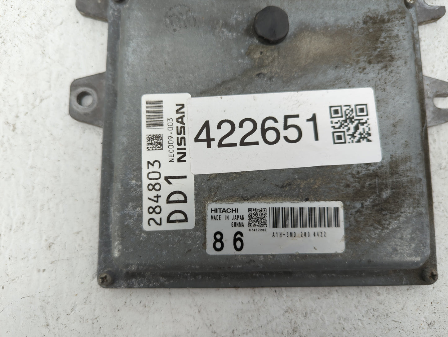 2014 Nissan Maxima PCM Engine Control Computer ECU ECM PCU OEM P/N:284803 NEC009-003, A1H-3MD, NEC005-070 Fits OEM Used Auto