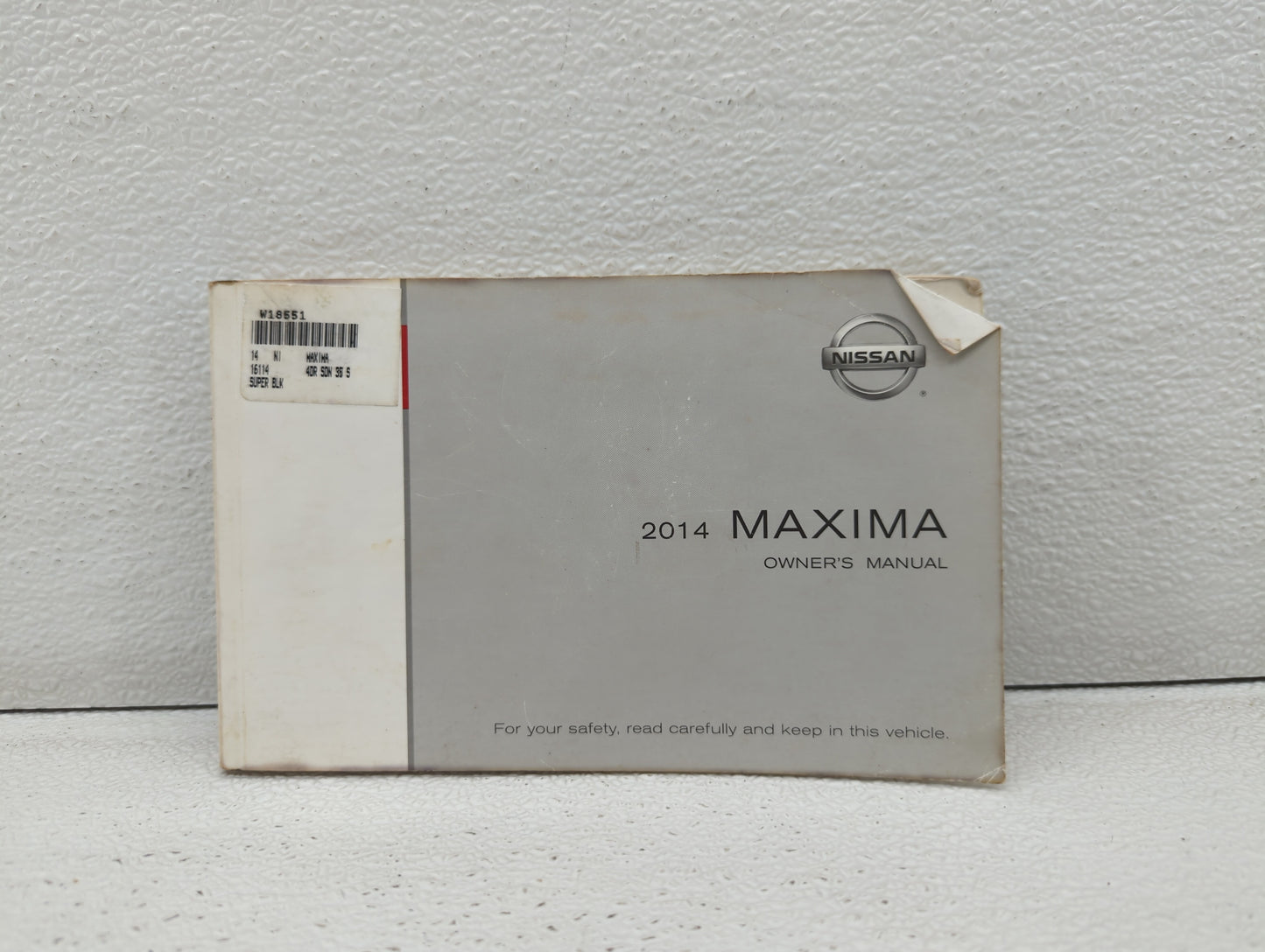 2014 Nissan Maxima Owners Manual Book Guide OEM Used Auto Parts - Oemusedautoparts1.com