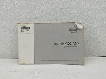 2014 Nissan Maxima Owners Manual Book Guide OEM Used Auto Parts - Oemusedautoparts1.com