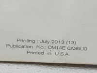 2014 Nissan Maxima Owners Manual Book Guide OEM Used Auto Parts - Oemusedautoparts1.com