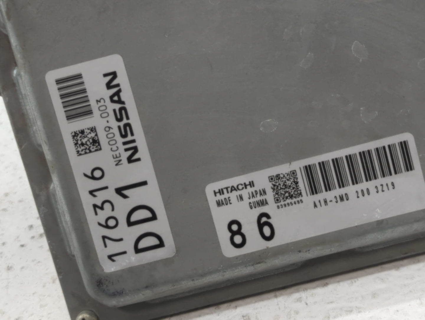 2014 Nissan Maxima PCM Engine Control Computer ECU ECM PCU OEM P/N:NEC009-003 NEC005-070 Fits OEM Used Auto Parts - Oemuseda