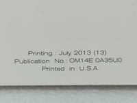 2014 Nissan Maxima Owners Manual Book Guide OEM Used Auto Parts - Oemusedautoparts1.com