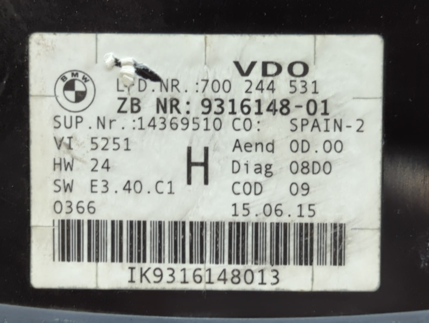 2013-2014 Nissan Maxima Instrument Cluster Speedometer Gauges P/N:A2C 902 594 00 9316148-01 Fits Fits 2013 2014 OEM Used Aut