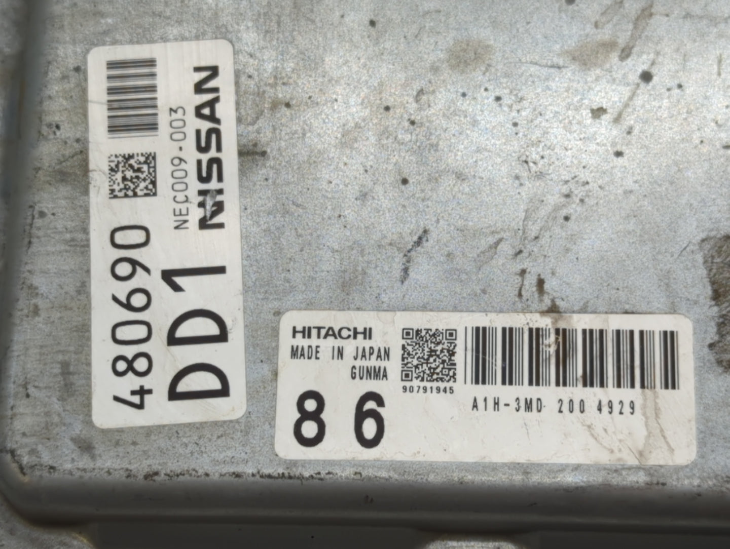 2014 Nissan Maxima PCM Engine Control Computer ECU ECM PCU OEM P/N:480690DD1 NEC009-003 Fits OEM Used Auto Parts - Oemusedau