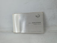 2014 Nissan Maxima Owners Manual Book Guide P/N:OM14E 0A35U0 OEM Used Auto Parts - Oemusedautoparts1.com