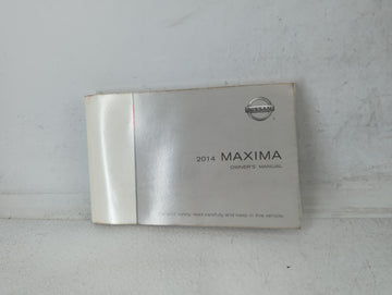 2014 Nissan Maxima Owners Manual Book Guide P/N:OM14E 0A35U0 OEM Used Auto Parts