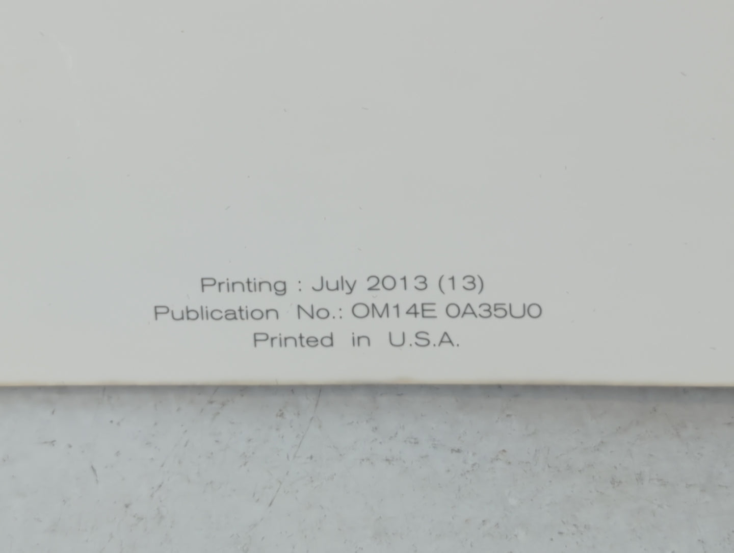 2014 Nissan Maxima Owners Manual Book Guide P/N:OM14E 0A35U0 OEM Used Auto Parts - Oemusedautoparts1.com