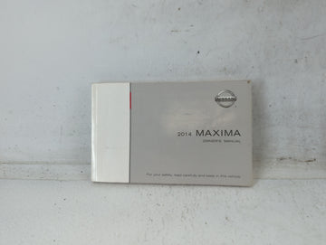2014 Nissan Maxima Owners Manual Book Guide P/N:OM14E 0A35U0 OEM Used Auto Parts