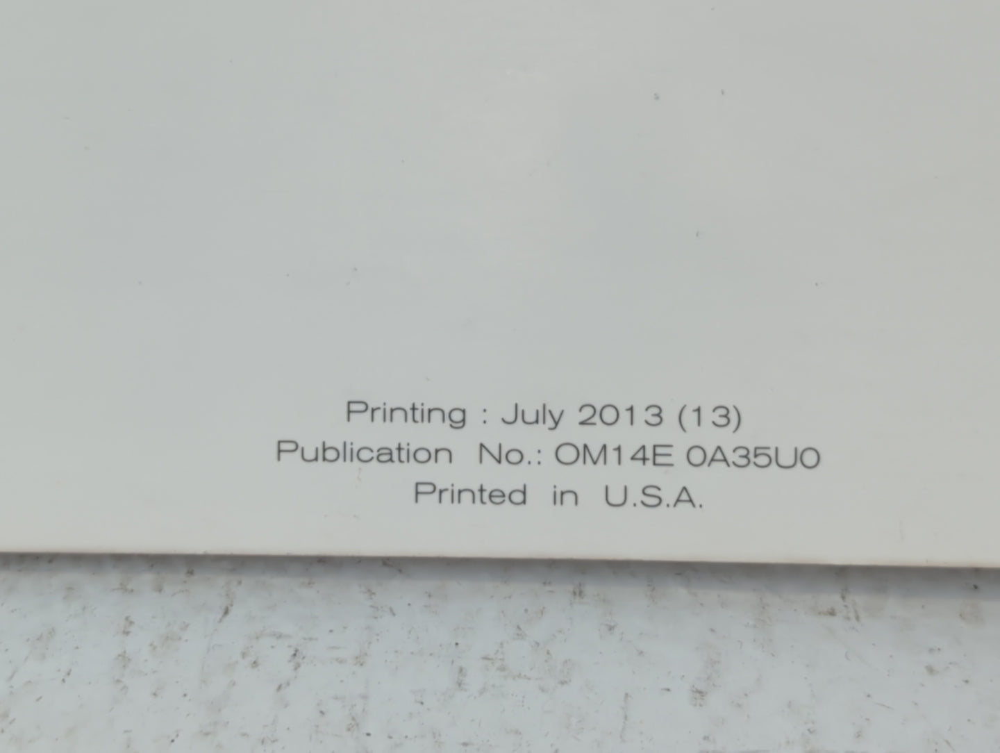 2014 Nissan Maxima Owners Manual Book Guide P/N:OM14E 0A35U0 OEM Used Auto Parts - Oemusedautoparts1.com