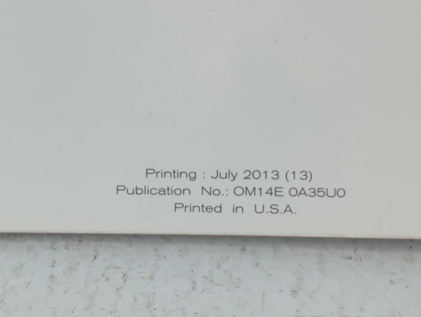 2014 Nissan Maxima Owners Manual Book Guide P/N:OM14E 0A35U0 OEM Used Auto Parts - Oemusedautoparts1.com