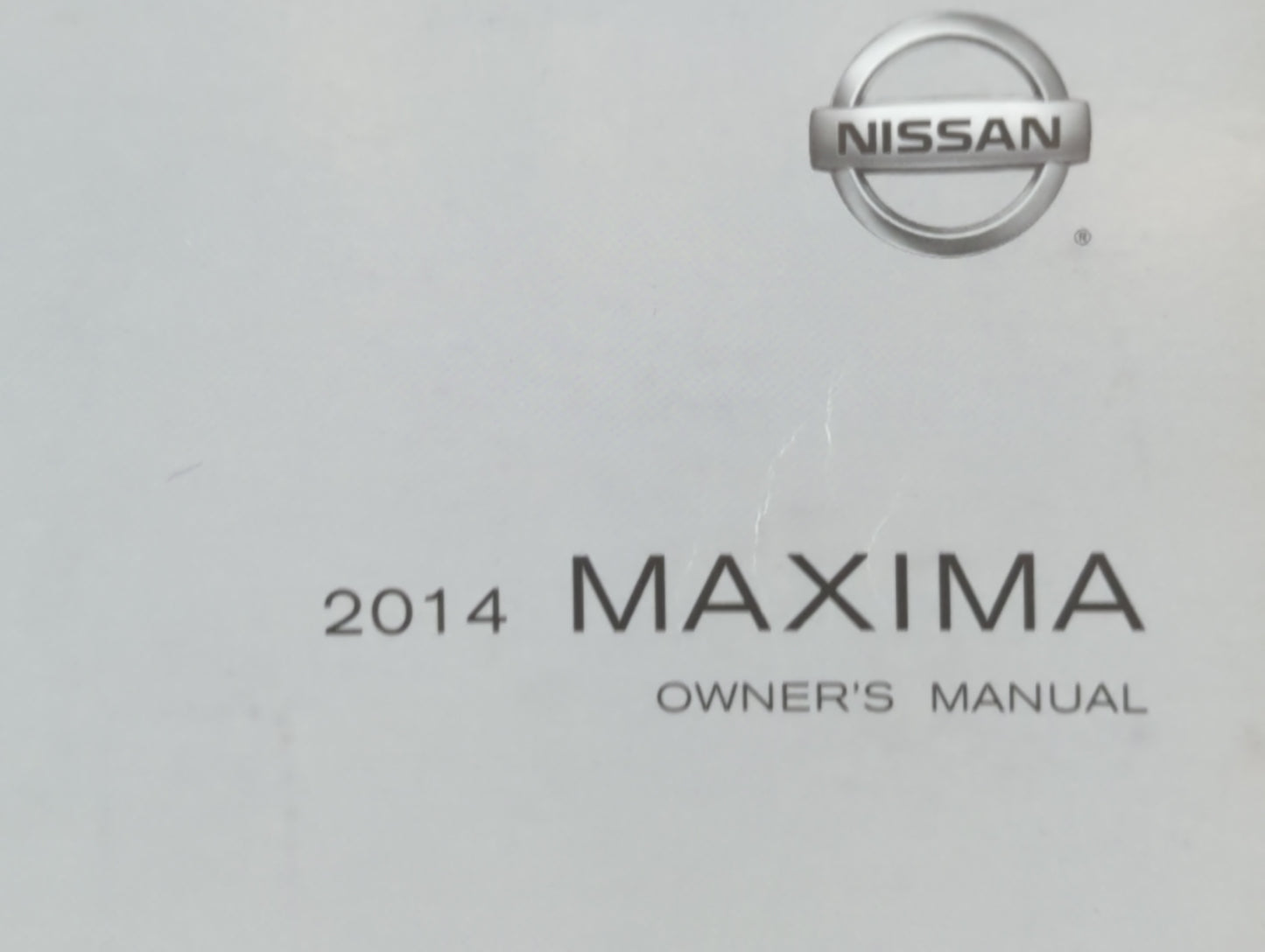 2014 Nissan Maxima Owners Manual Book Guide P/N:OM14E 0A35U0 OEM Used Auto Parts - Oemusedautoparts1.com