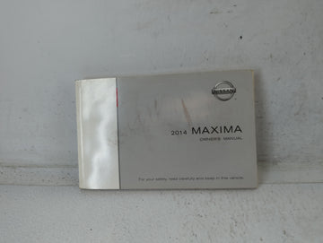 2014 Nissan Maxima Owners Manual Book Guide P/N:OM14E 0A35U0 OEM Used Auto Parts
