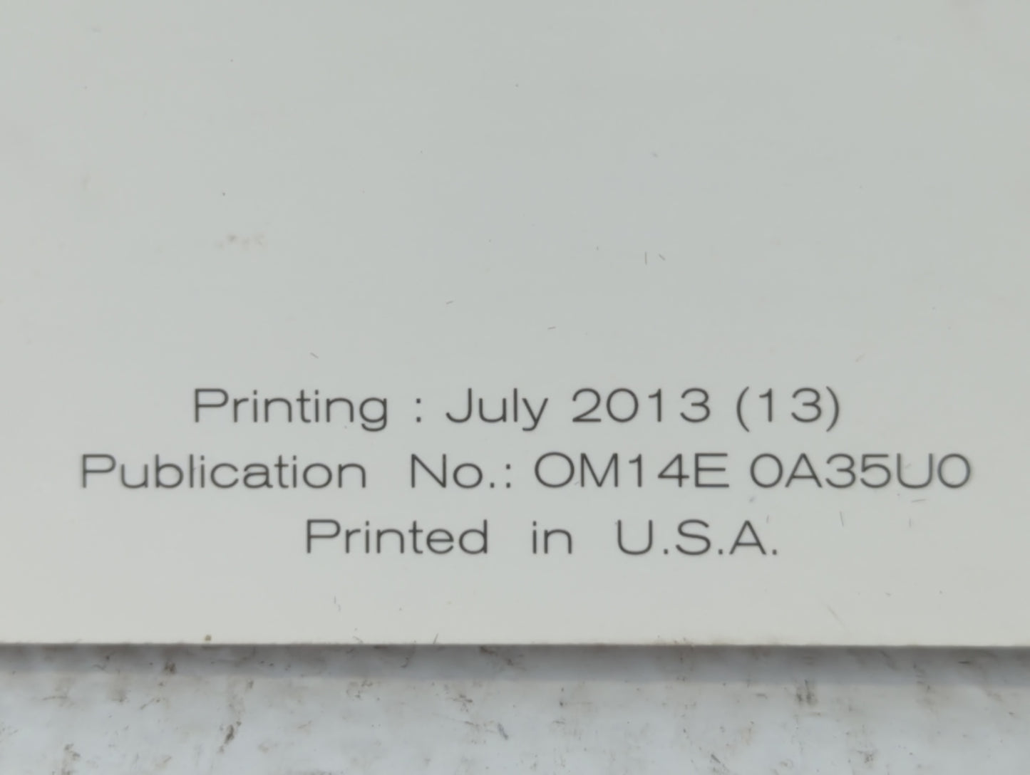 2014 Nissan Maxima Owners Manual Book Guide P/N:OM14E 0A35U0 OEM Used Auto Parts - Oemusedautoparts1.com