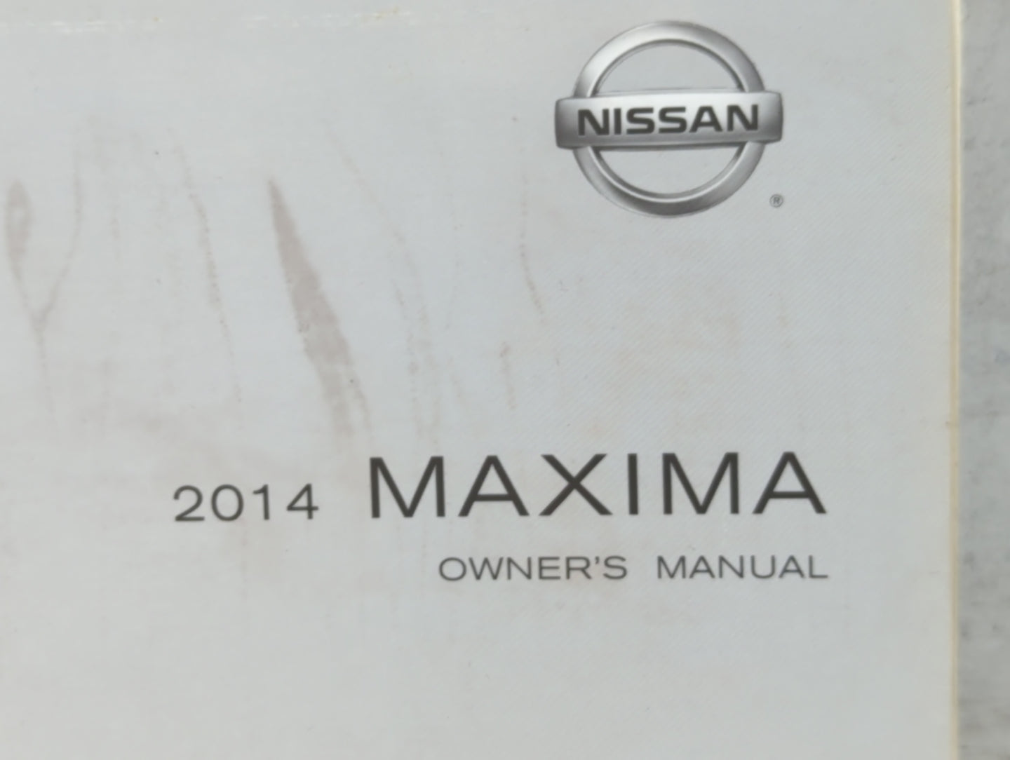 2014 Nissan Maxima Owners Manual Book Guide P/N:OM14E 0A35U0 OEM Used Auto Parts - Oemusedautoparts1.com