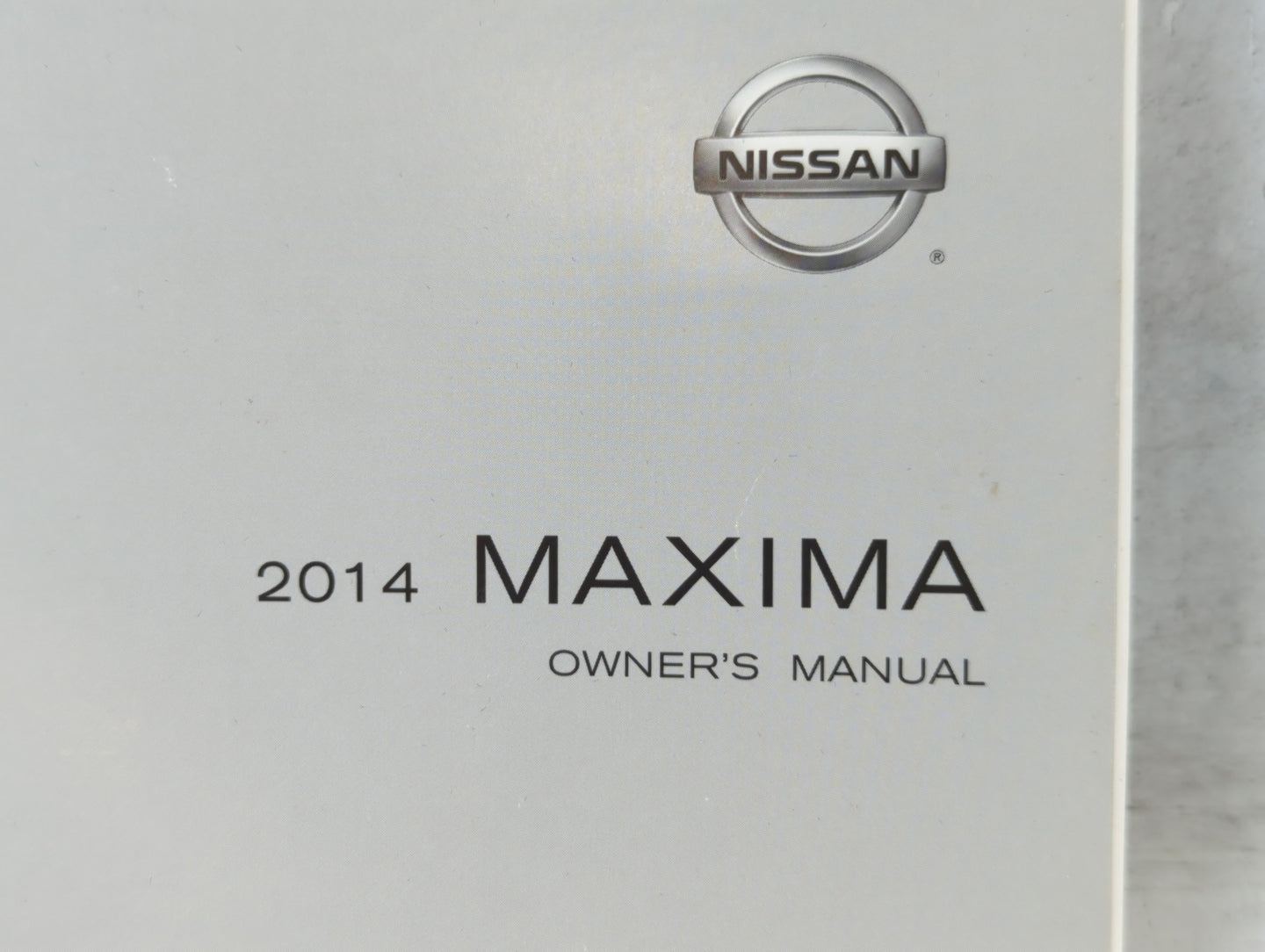 2014 Nissan Maxima Owners Manual Book Guide P/N:MO14E 0A35UO OEM Used Auto Parts - Oemusedautoparts1.com