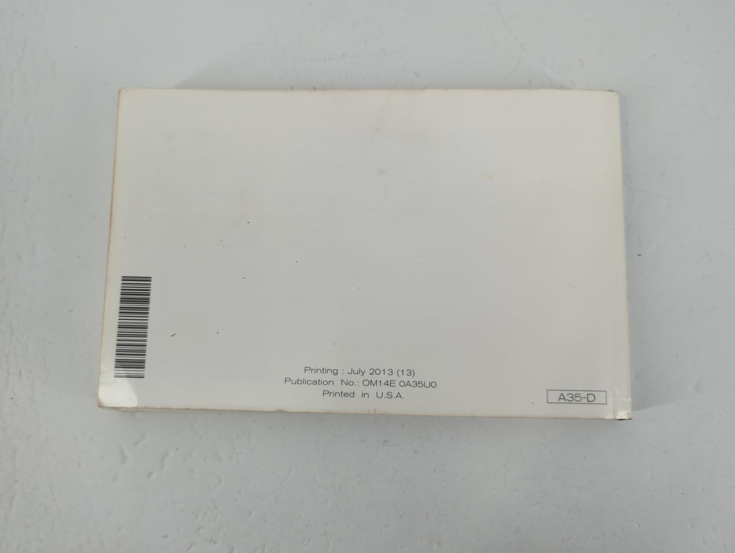 2014 Nissan Maxima Owners Manual Book Guide P/N:OM14E 0A35U0 OEM Used Auto Parts - Oemusedautoparts1.com