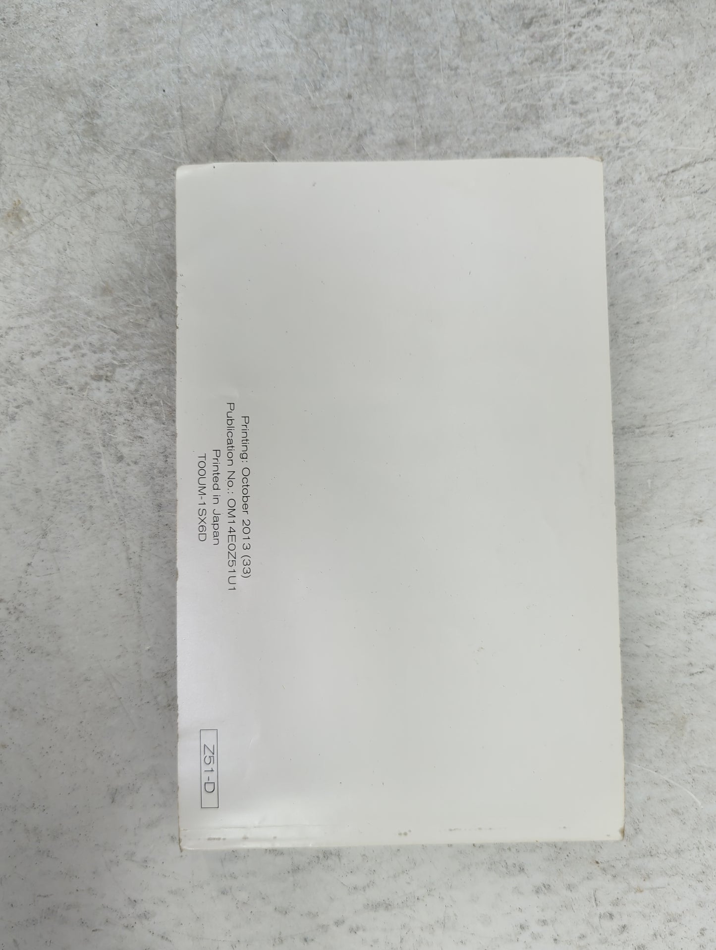 2014 Nissan Murano Owners Manual Book Guide P/N:OM14E0Z51U1 T00UM-1SX6D OEM Used Auto Parts - Oemusedautoparts1.com